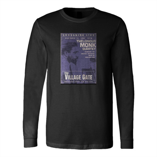 Thelonious Monk Quartet Concert Tour 1 Long Sleeve T-Shirt Tee