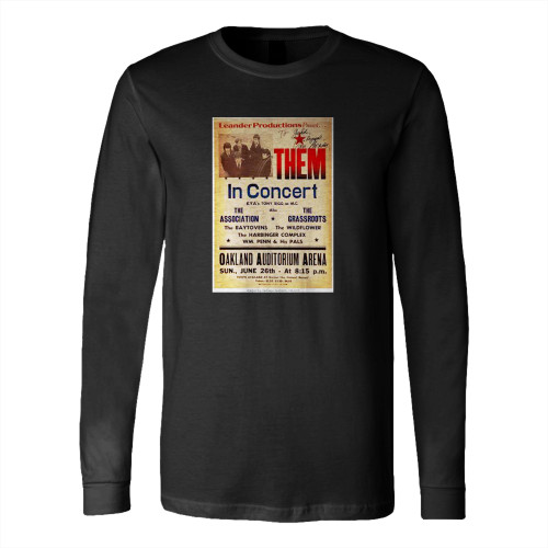 Them 1966 Boxing Style Concert Long Sleeve T-Shirt Tee