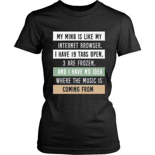 My Mind Is Like A Internet Browser Women's T-Shirt Tee