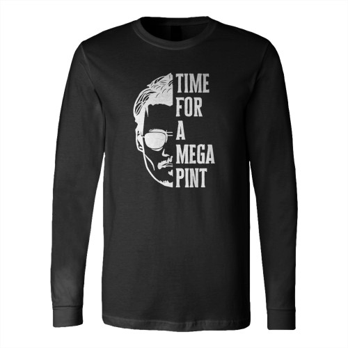 Time For A Mega Pint Johnny Depp Support Long Sleeve T-Shirt Tee