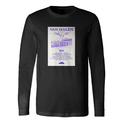 Van Halen Authentic Vintage Long Sleeve T-Shirt Tee Van Halen Authentic Vintage Long Sleeve T-Shirt Tee