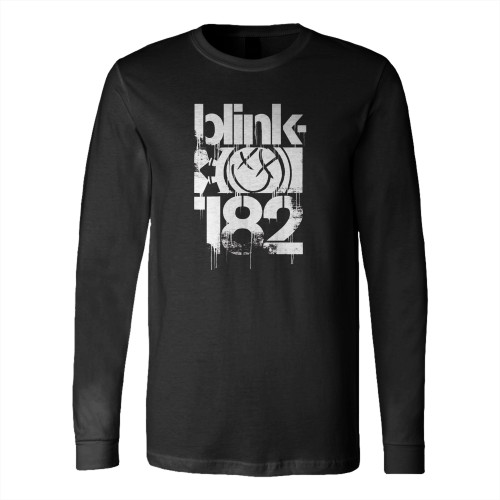 Vintage Rock Band Blink-182 Three Bars Logo Long Sleeve T-Shirt Tee