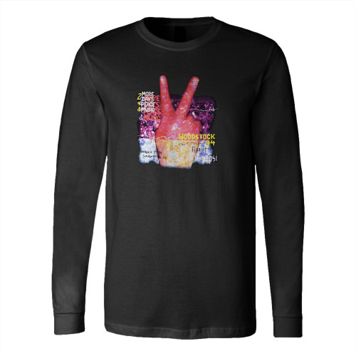 Woodstock 2 Days Of Music & Peace Concert Long Sleeve T-Shirt Tee