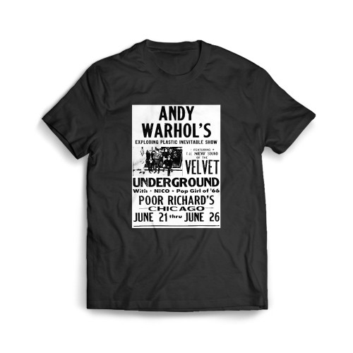 Artist Unknown Andy Warhols The Velvet Underground Concert Mens T-Shirt Tee