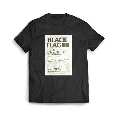 Black Flag Concert 3 Mens T-Shirt Tee