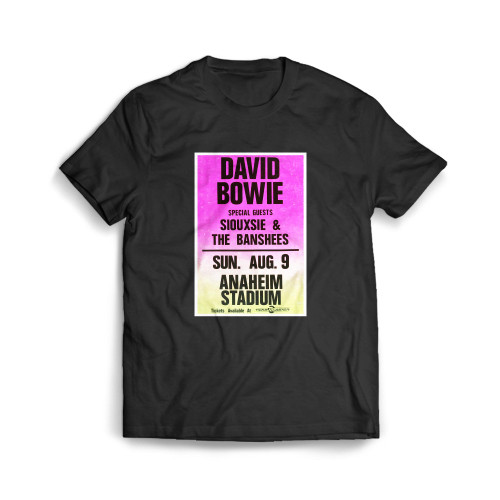 David Bowie Siouxsie And The Banshees Concert Mens T-Shirt Tee