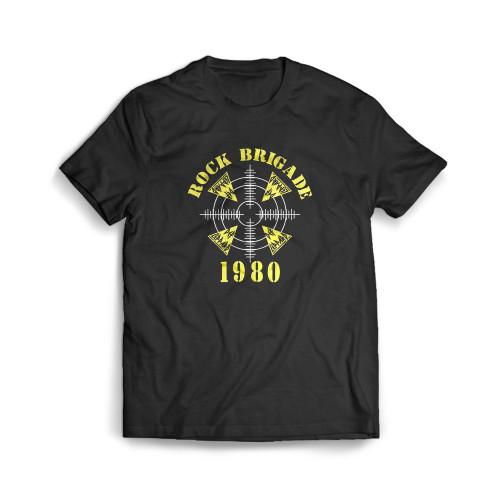 Def Leppard Rock Brigade 1980 Mens T-Shirt Tee