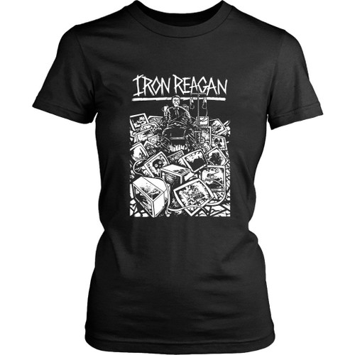 Iron Reagan Bleeding Frenzy Crossover Thrash Municipal Waste Women's T-Shirt Tee