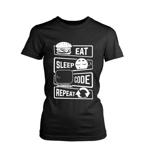 Eat Sleep Code Repeat Women's T-Shirt Tee