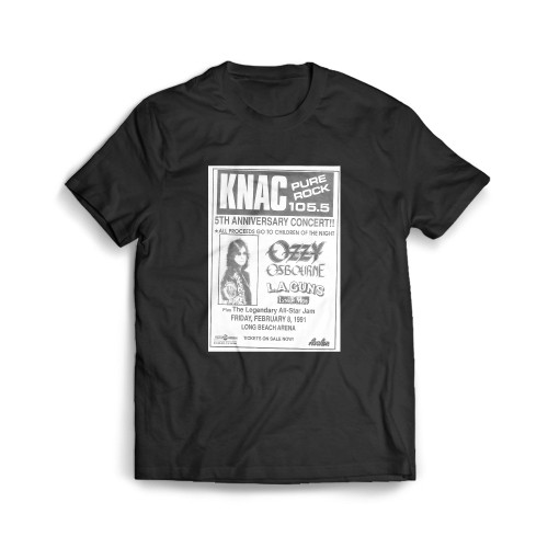Ozzy Osborne Concert 1991 Long Beach Arena Mens T-Shirt Tee