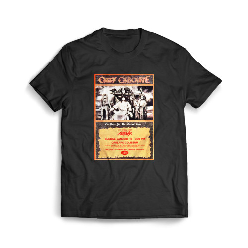 Ozzy Osbourne Vintage Concert Handbill From Oakland Coliseum Arena Mens T-Shirt Tee