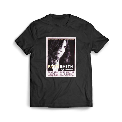 Patti Smith 2007 Concert Art Lupo's Providence Ri Mens T-Shirt Tee