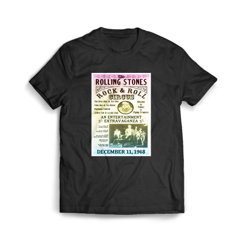Per Diem Printing Rolling Stones Rock And Roll Circus Mens T-Shirt Tee