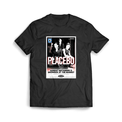 Placebo 2009 Concert Tour For Seattle Or Portland You Choose The City! Mens T-Shirt Tee