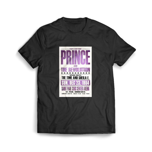 Prince And The Revolution Distressed Vintage Concert 1984 Mens T-Shirt Tee