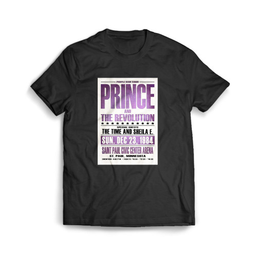 Prince Andthe Revolution Distressed Vintage Concert 1984 Mens T-Shirt Tee
