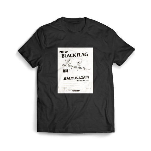 Punk Rock Concert Flyers Featuring Black Flag Mens T-Shirt Tee