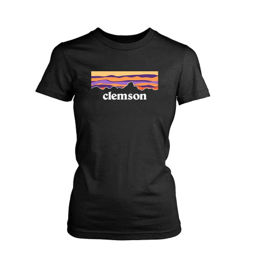 New World Graphics Clemson University Mountain Women's T-Shirt Tee