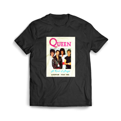 Queen Rock Concert 1986 Europe Tour Mens T-Shirt Tee