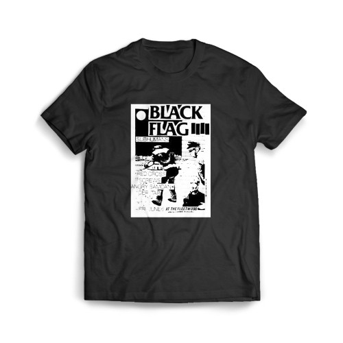 Rare Black Flag & Doa 1980 Concert Mens T-Shirt Tee
