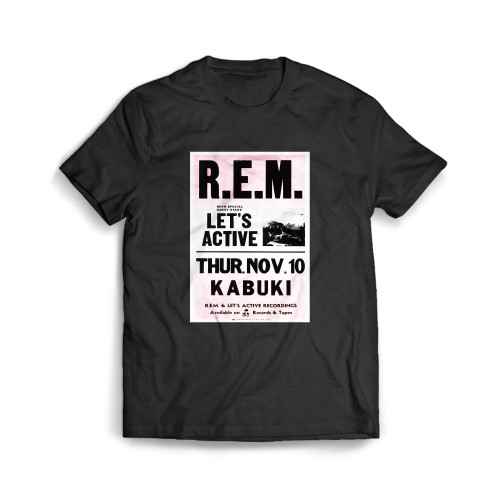 Rem And Let's Active 1983 San Francisco Ca Cardboard Concert Mens T-Shirt Tee