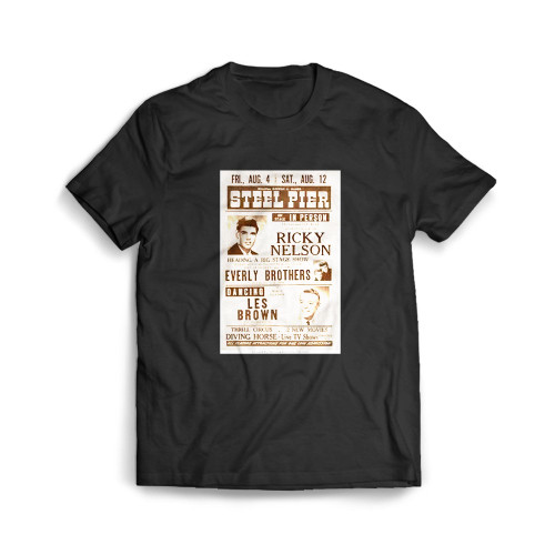Ricky Nelson The Everly Bros 1961 Atlantic City New Jersey Mens T-Shirt Tee