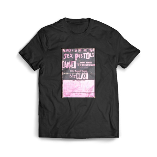 Sex Pistols Anarchy In The Uk Tour Mens T-Shirt Tee