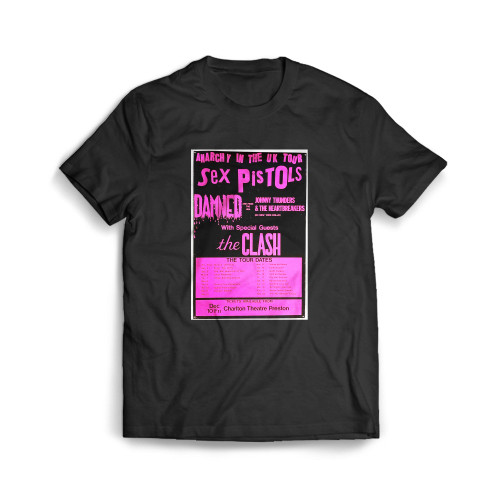 Sex Pistols Original Anarchy 1976 Tour Mens T-Shirt Tee