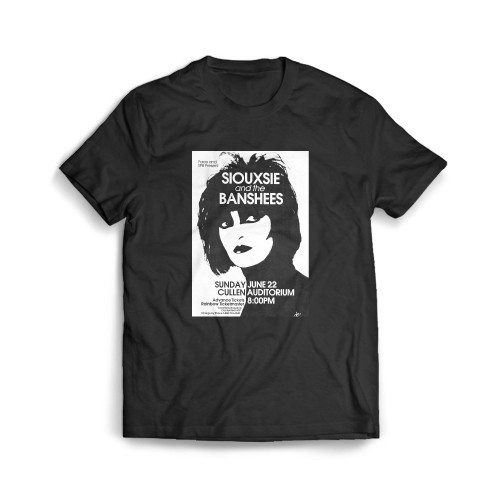 Siouxsie & Banshees Vintage Concert Reproduction Mens T-Shirt Tee