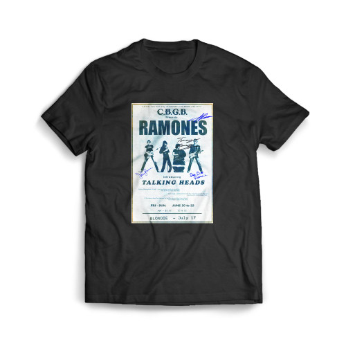 The Ramones 1975 Cbgb Concert Mens T-Shirt Tee