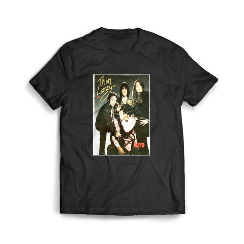 Thin Lizzy Autograph 1979 Tour Programme Mens T-Shirt Tee