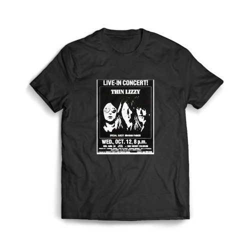 Thin Lizzy Graham Parker 1977 Dallas Tx Concert Handbill Mens T-Shirt Tee