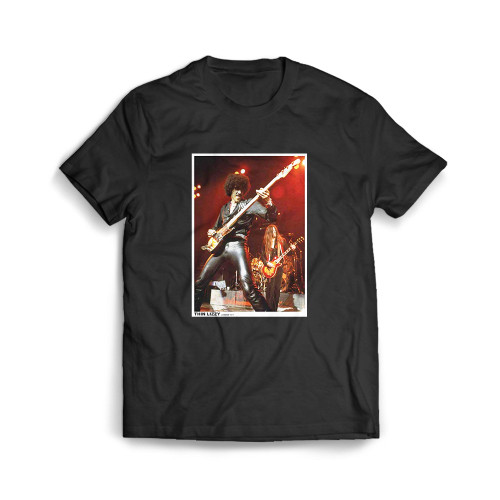 Thin Lizzy Phil Lynnott London 1977 Mens T-Shirt Tee