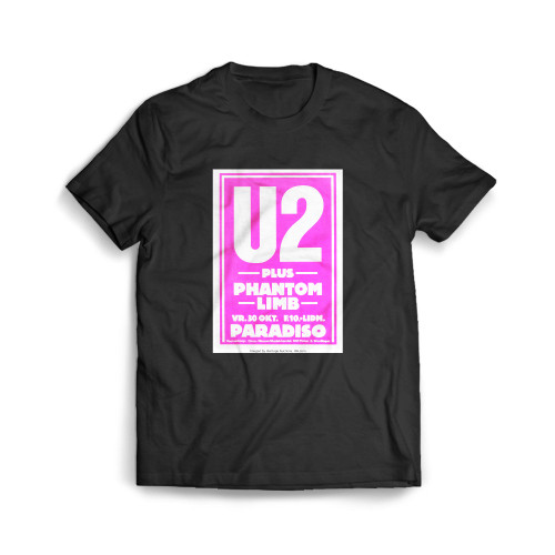 U2 1981 Paradiso Amsterdam Concert Mens T-Shirt Tee