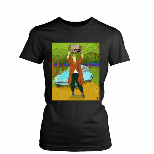 In Paul Is Eyes Simon And Garfunkel Drawing Women's T-Shirt Tee