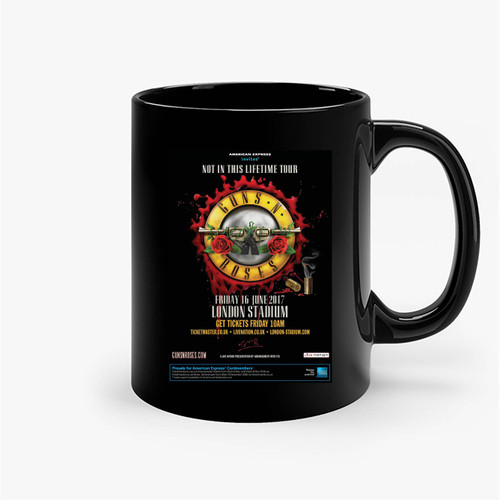 0797 Vintage Music Art Guns 'n Roses Not In This Lifetime T The Vintage Music Ceramic Mugs