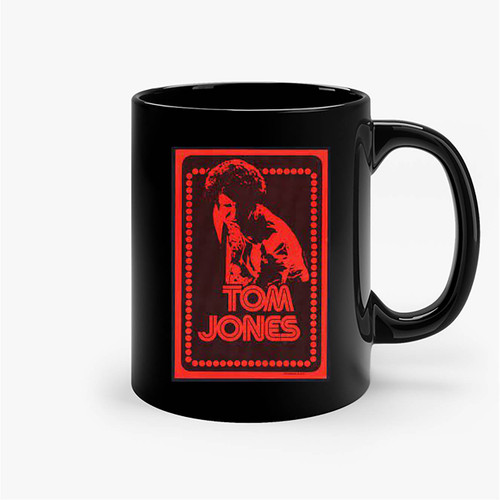 1973 Tom Jones Parrot Records Flyer Ceramic Mugs