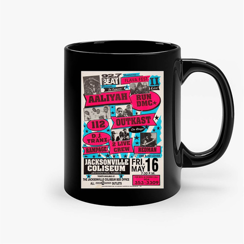 Aaliyah Run Dmc Outkast 1997 Tour Live Concert Movie Huge Ceramic Mugs