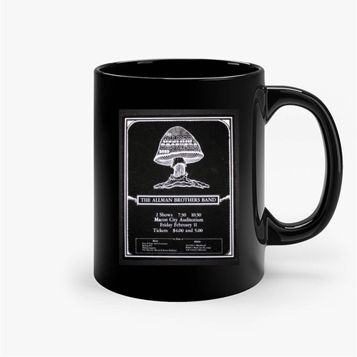 Allman Brothers Band 1972 Concert Ceramic Mugs