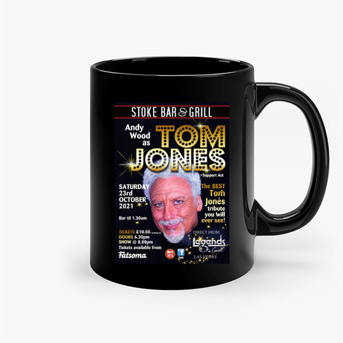 Andy Wood As Tom Jones! At Stoke Bar And Grill Plymouth On 23rd Oct 2021 Ceramic Mugs