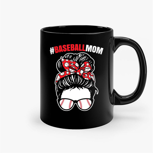 Baseball Mom Messy Hashtag Bun Game Changer Ceramic Mugs