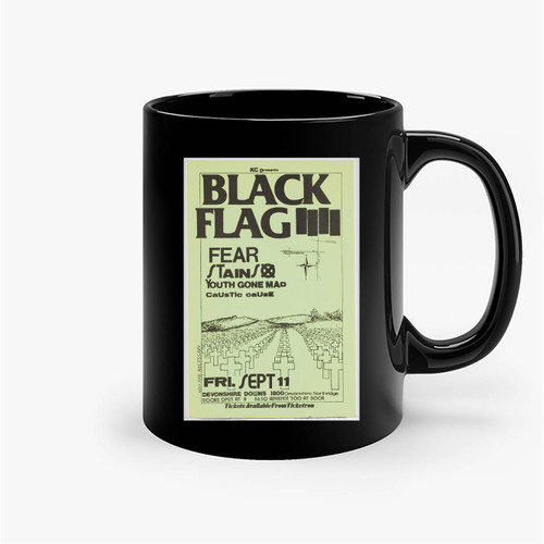 Black Flag Concert 3 Ceramic Mugs