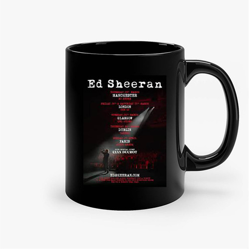 Ed Sheeran 2023 Uk And European Arena Tour Ceramic Mugs