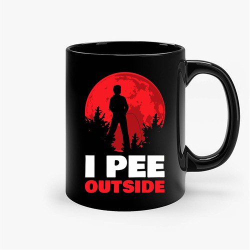 I Pee Outside Funny Camping Ceramic Mugs