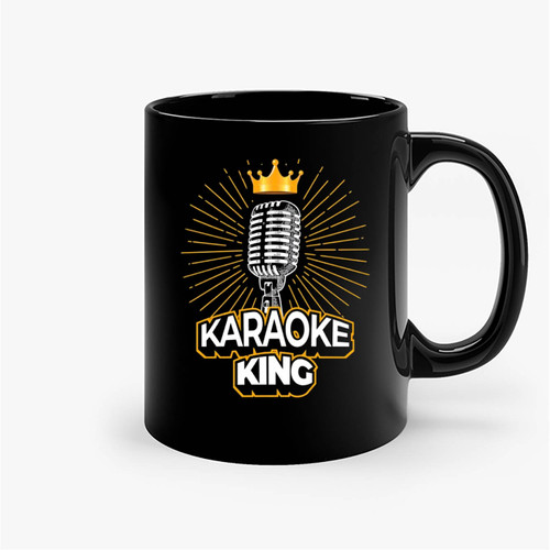 Karaoke King Microphone Singer Funny Ceramic Mugs