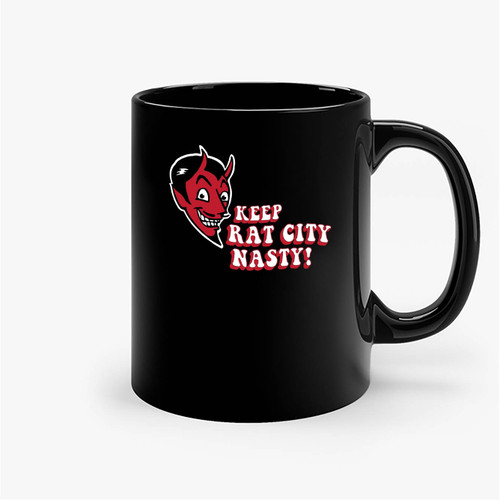 Keep Rat City Nasty! White Center Ceramic Mugs
