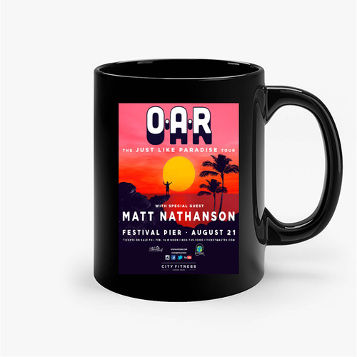 O A R Matt Nathanson Just Like Paradise Tour2018 Philadelphia Concert Ceramic Mugs