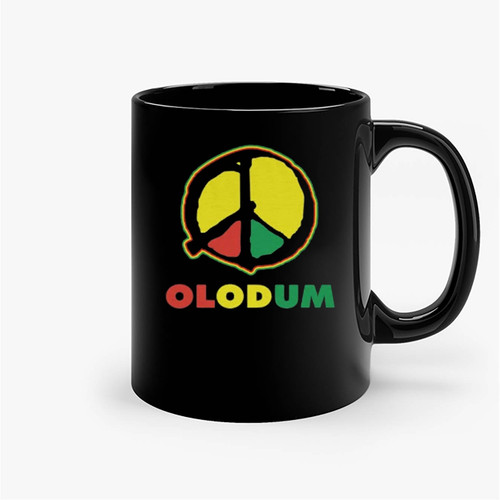 Olodum Brazilian Music Festival Peace Logo Symbo Ceramic Mugs