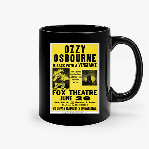 Ozzy Osbourne Fox Theatre Concert Ceramic Mugs