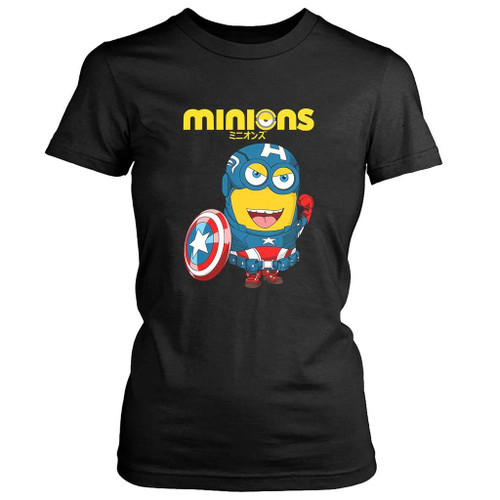 Minions Captain America Women's T-Shirt Tee